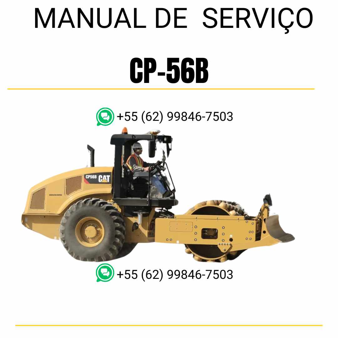 Manual de serviço Caterpillar CP-56B em inglês, PDF técnico para rolo compactador vibratório com instruções completas de manutenção e reparo