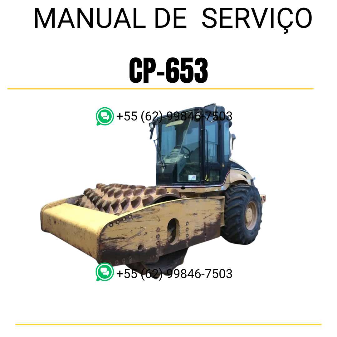 Manual de serviço Caterpillar CP-653 em inglês, PDF técnico para rolo compactador vibratório com guia completo de manutenção e instruções detalhadas de reparo