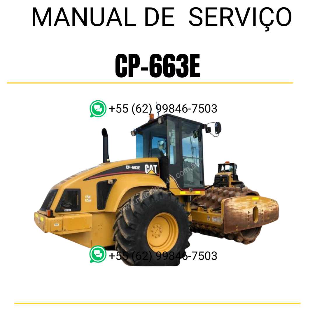 Manual de serviço Caterpillar CP-663E em inglês, PDF detalhado para rolo compactador vibratório com instruções técnicas completas de manutenção e reparo