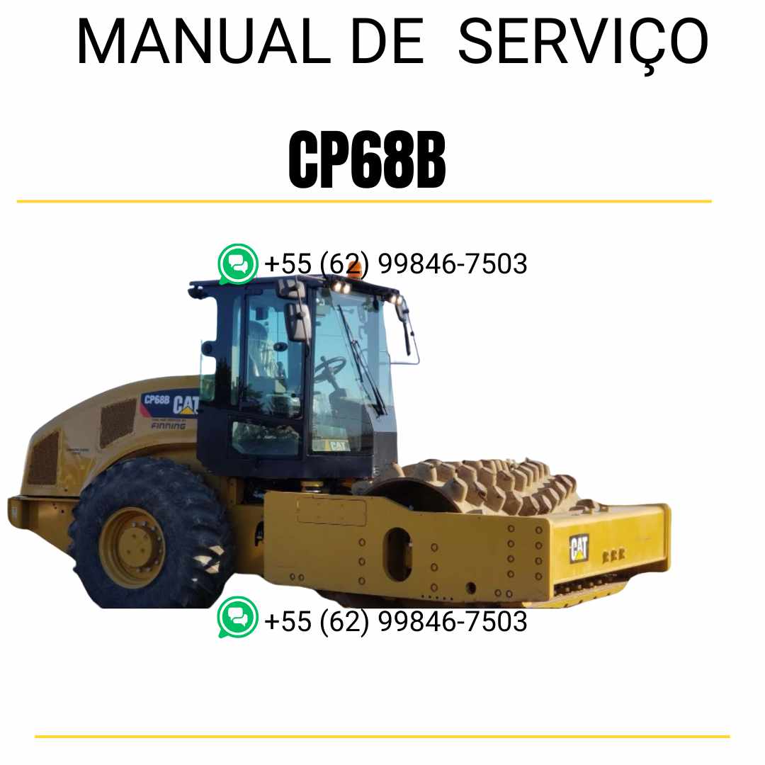 Manual de serviço Caterpillar CP-68B em inglês, PDF completo para rolo compactador vibratório com instruções detalhadas de manutenção e reparo