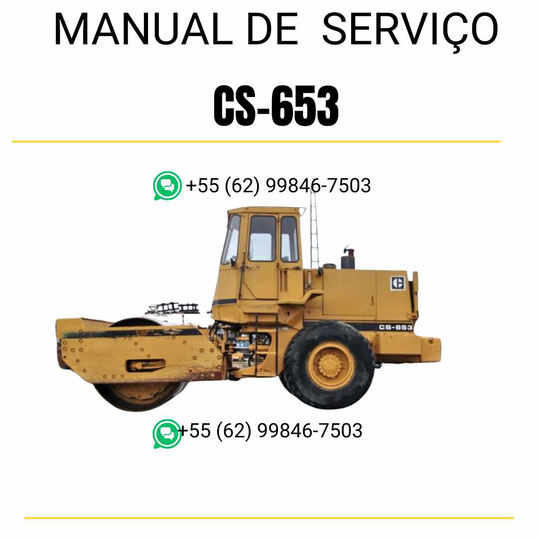 Manual de serviço Caterpillar CS-653 em inglês para rolo compactador vibratório, PDF completo com instruções técnicas de manutenção e reparo detalhado