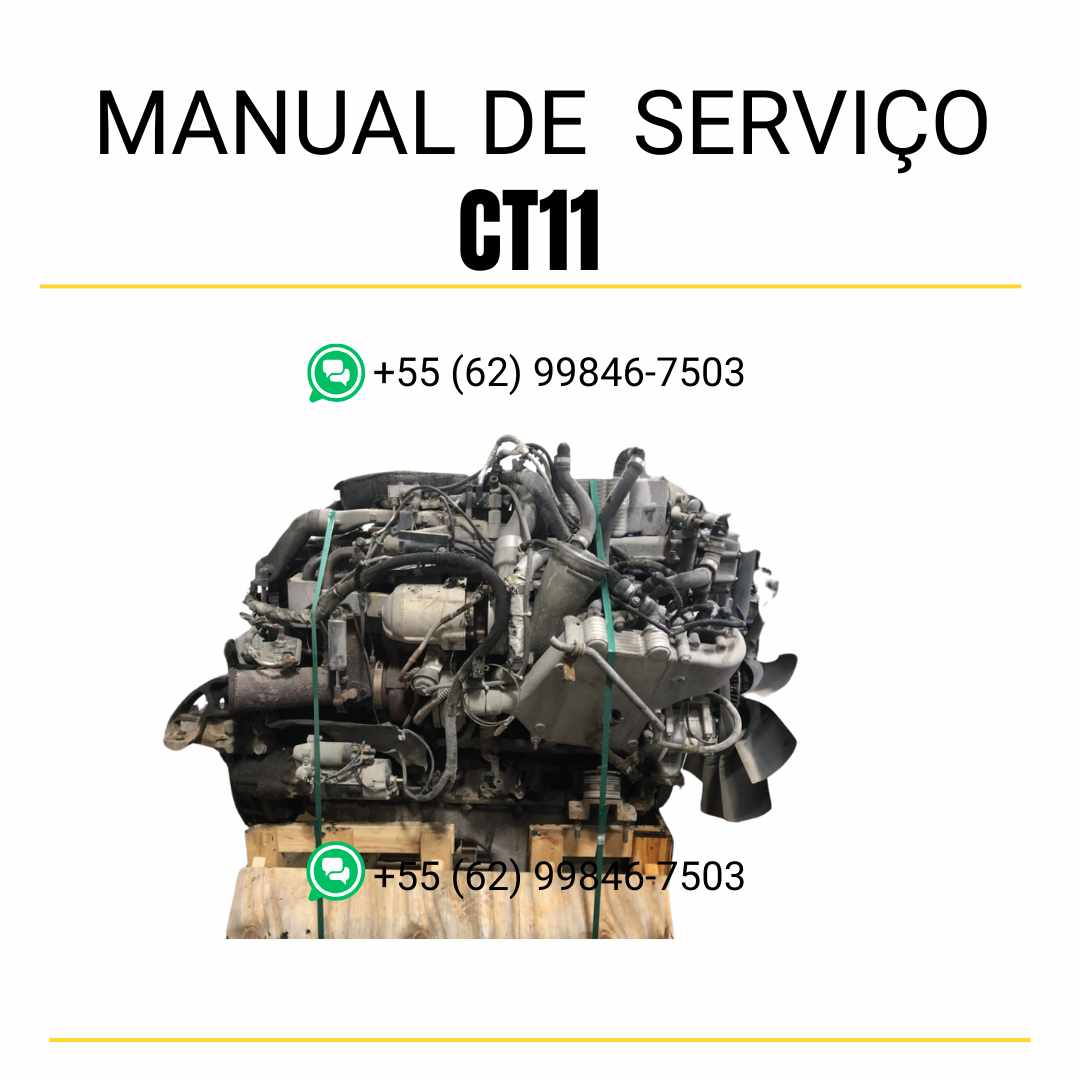 Manual de serviço em PDF do motor Caterpillar CT11 com instruções detalhadas de manutenção preventiva, diagnóstico técnico e reparos completos
