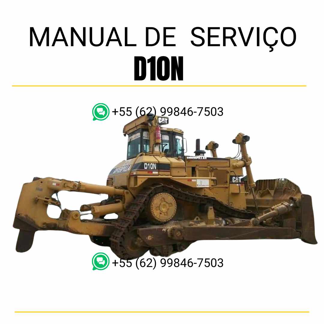 Manual de serviço Caterpillar D10N trator de esteira em inglês, guia técnico detalhado de manutenção e reparos completos em PDF