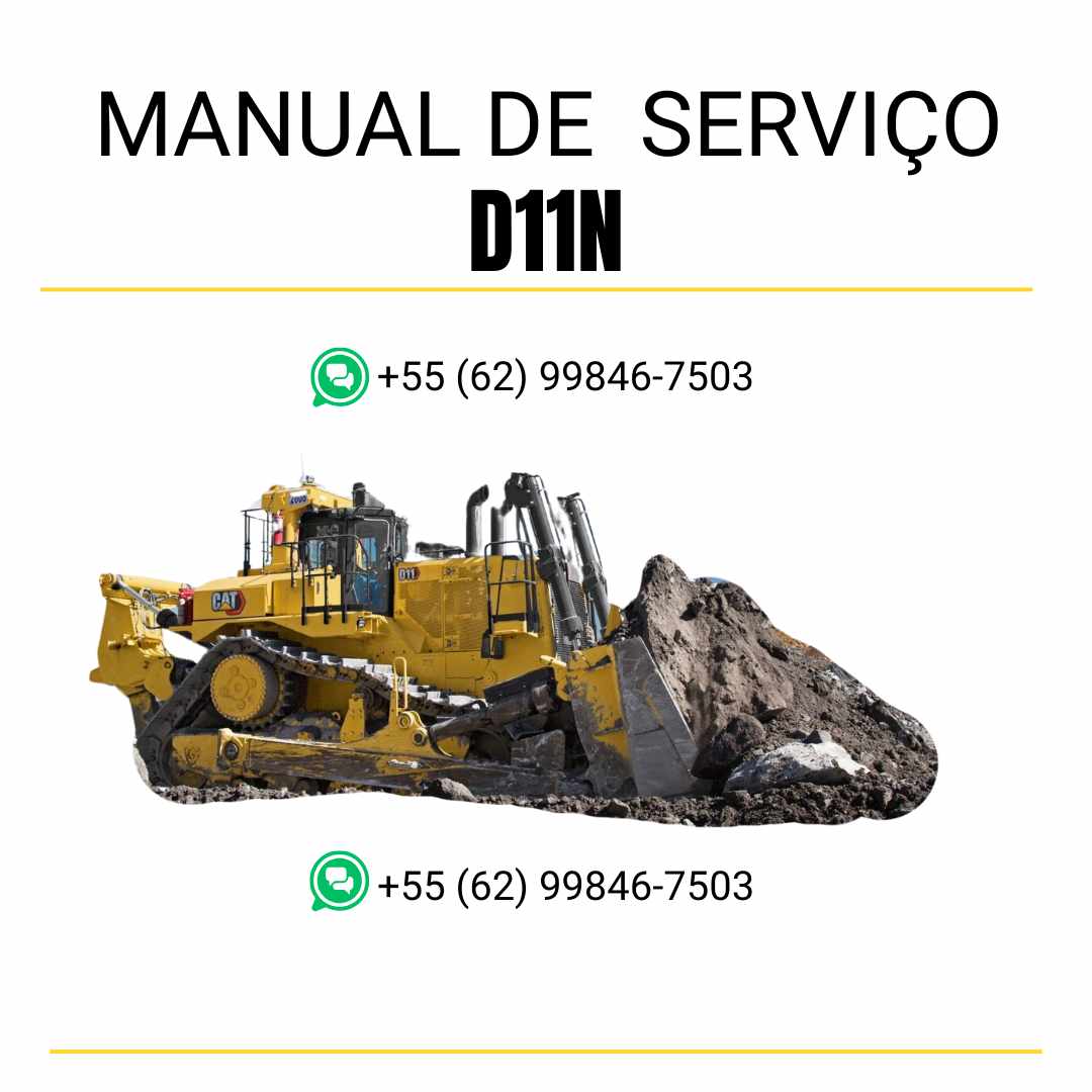 Manual de serviço Caterpillar D11N trator de esteira em inglês, guia técnico detalhado de manutenção e reparos completos em PDF