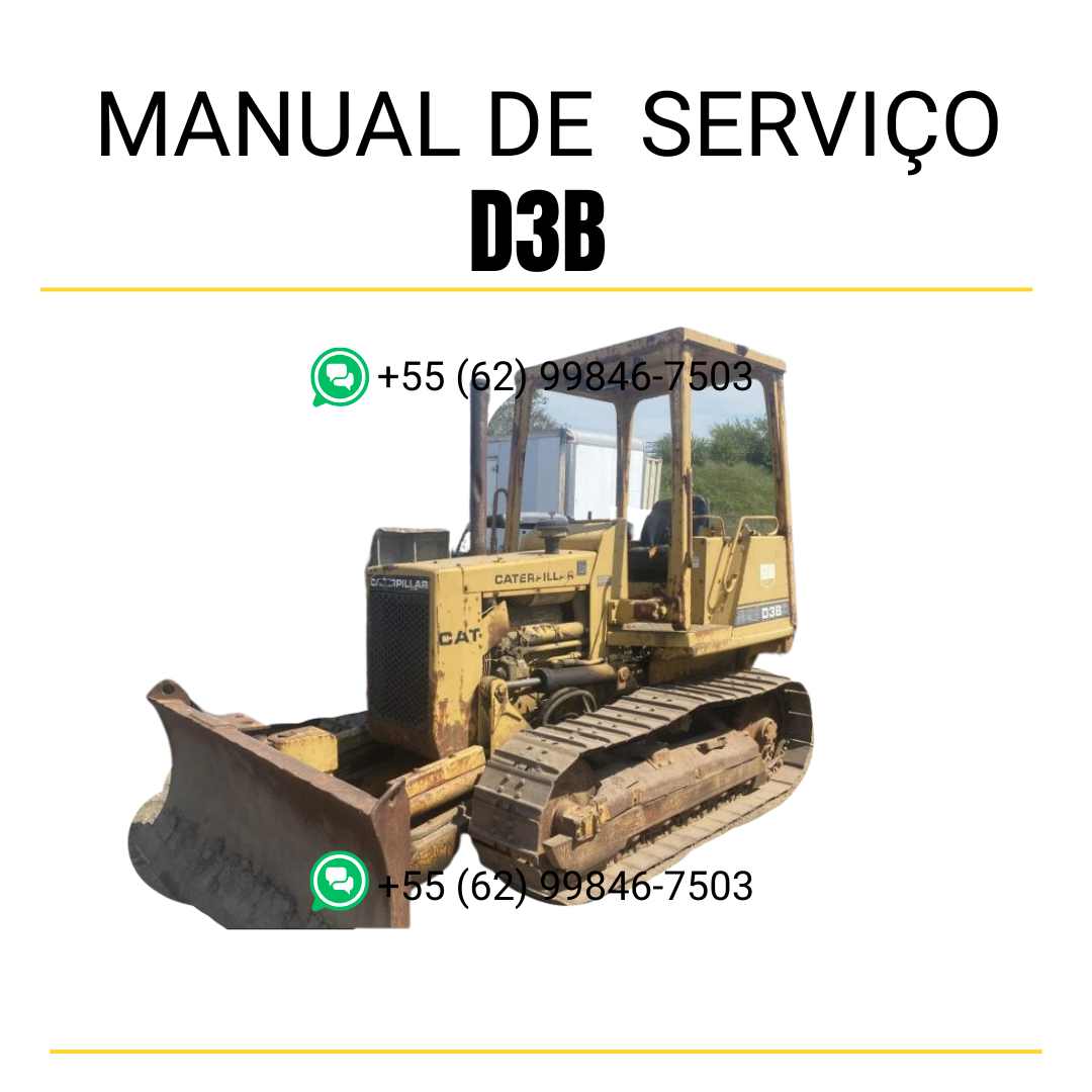 Manual de serviço Caterpillar D3B em inglês, PDF completo para trator de esteira com orientações técnicas detalhadas e guia de manutenção