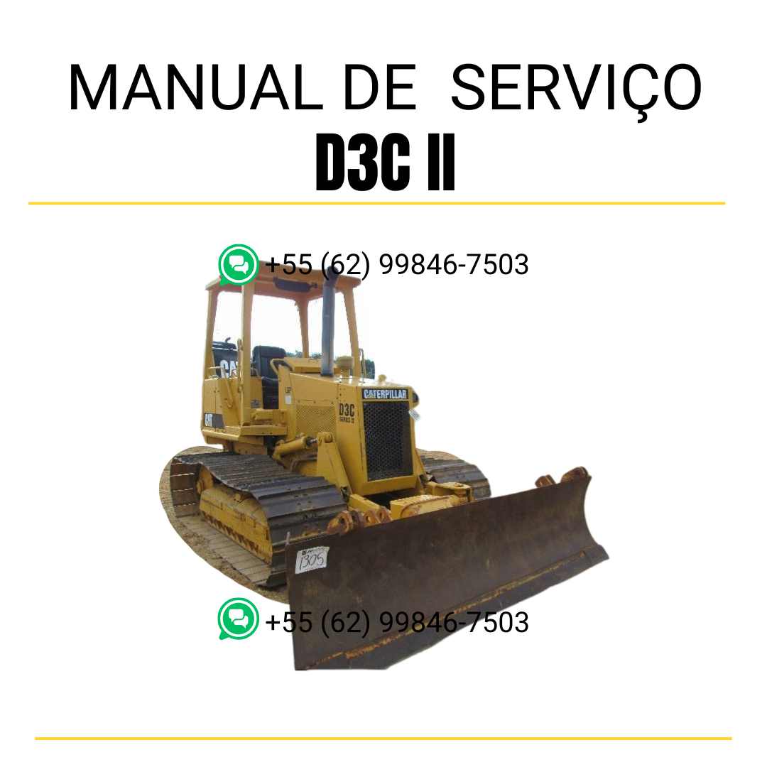 Manual de serviço Caterpillar D3C II em inglês, PDF detalhado para trator de esteira com instruções técnicas e guia completo de manutenção