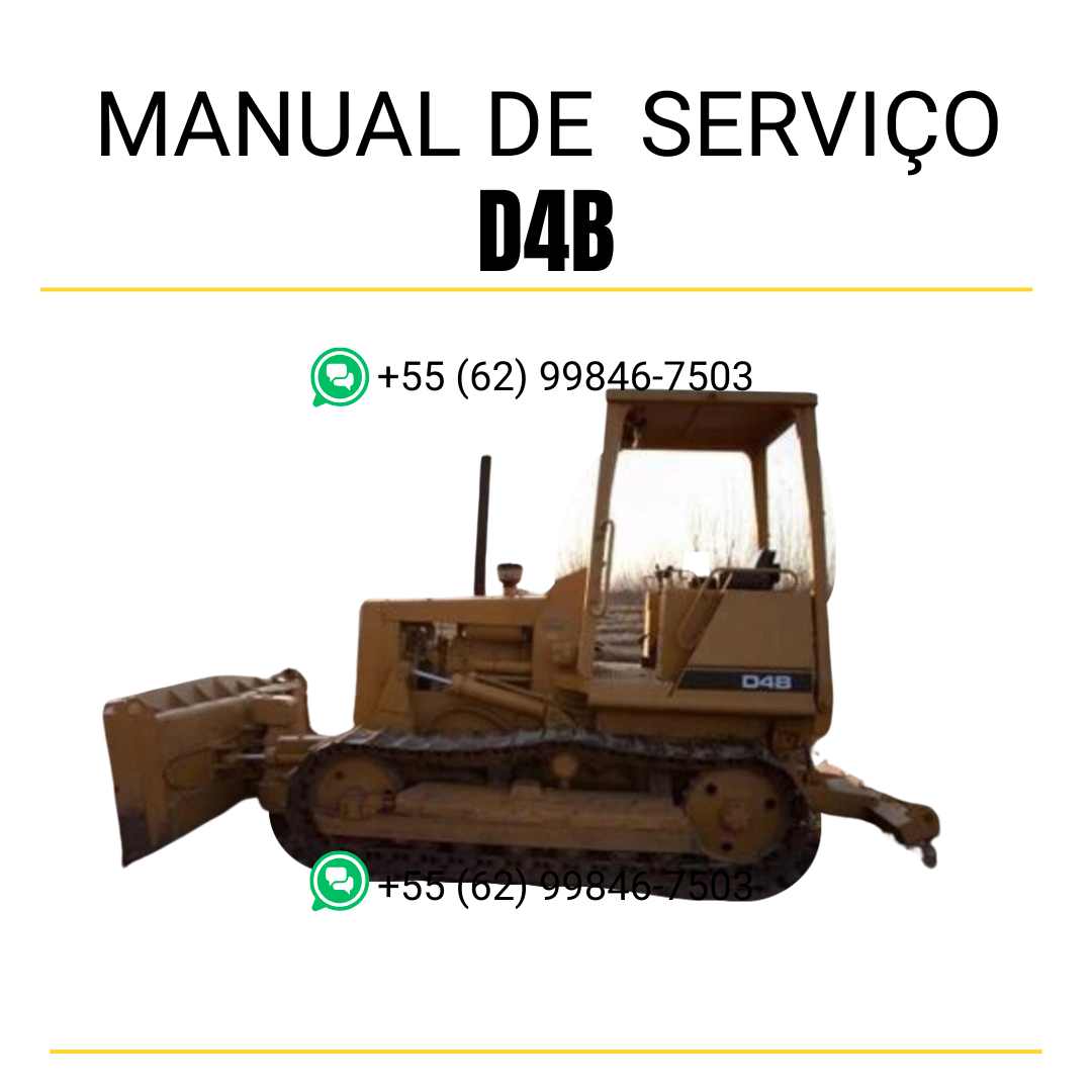 Manual de serviço Caterpillar D4B em inglês, PDF completo para trator de esteira com instruções técnicas e guia prático de manutenção