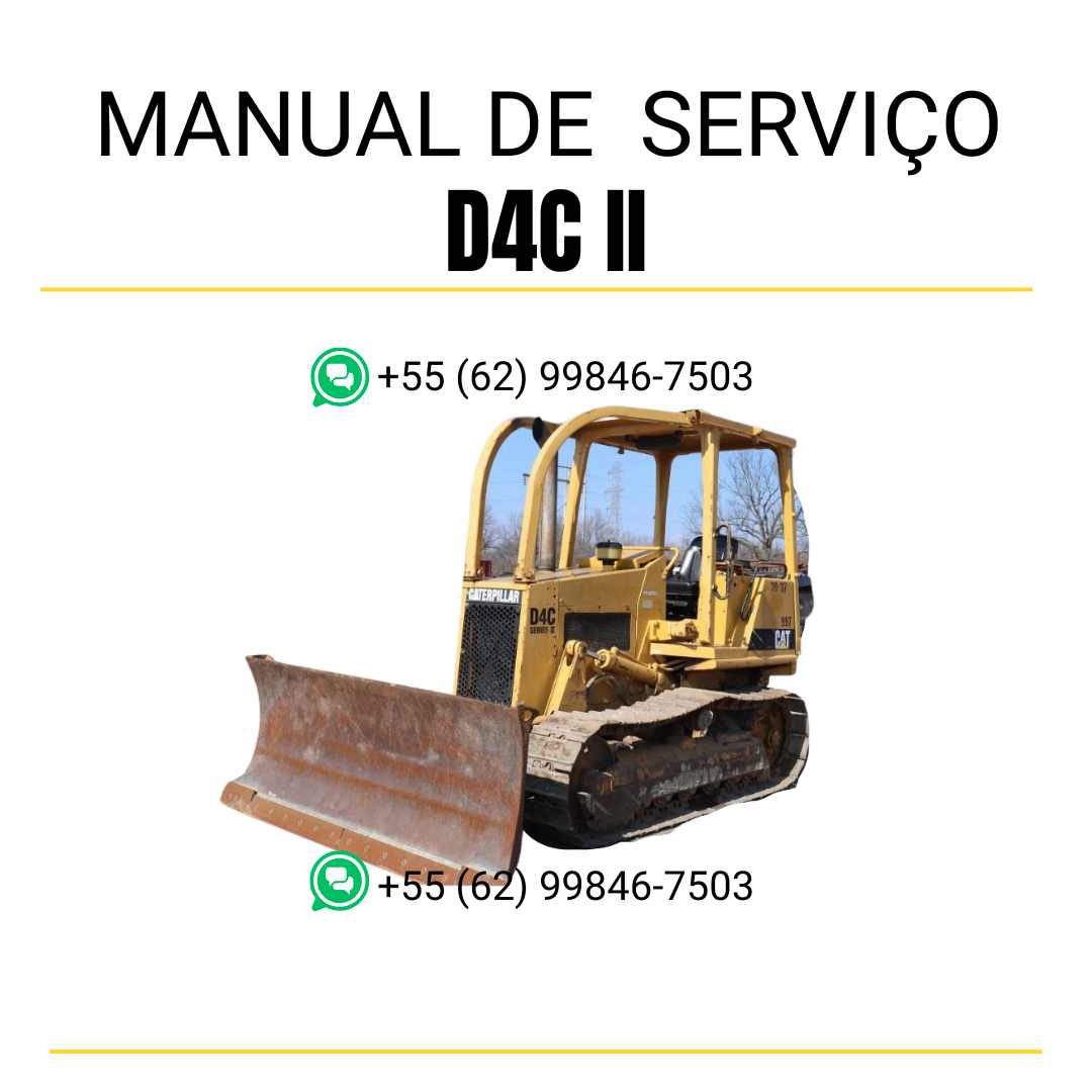 Manual de serviço Caterpillar D4C II em inglês, PDF completo para trator de esteira com instruções técnicas detalhadas de manutenção e reparo