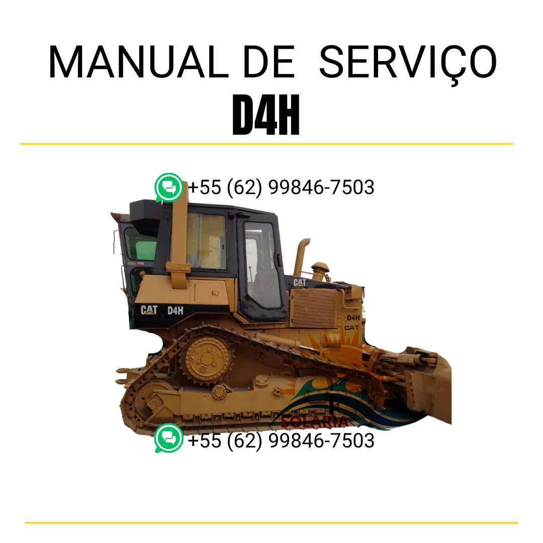 Manual de serviço Caterpillar D4H em inglês, PDF detalhado para trator de esteira com guia técnico de manutenção e instruções práticas de reparo