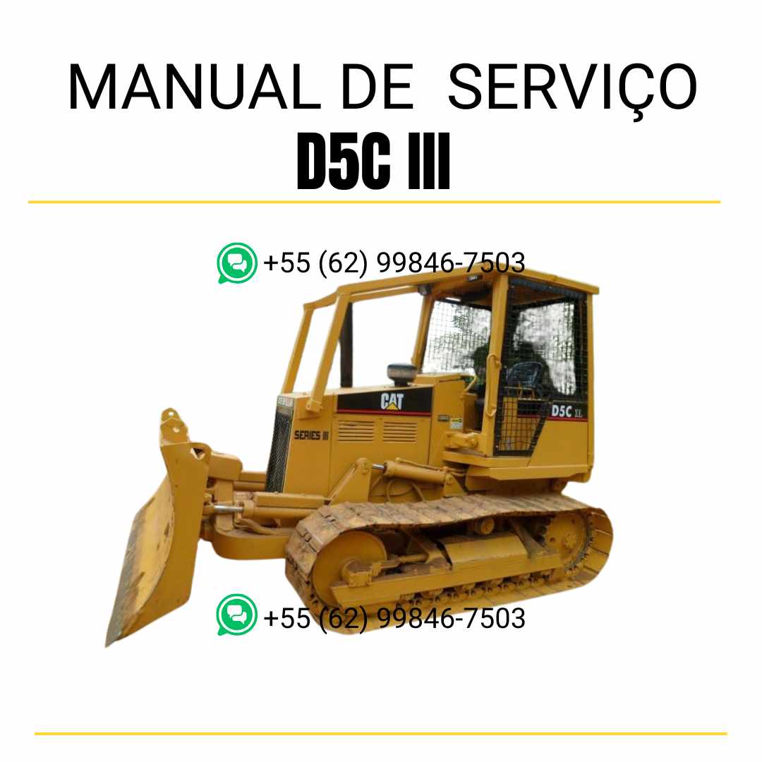 Manual de serviço Caterpillar D5C III em inglês, PDF detalhado para trator de esteira com orientações técnicas e guia completo de manutenção