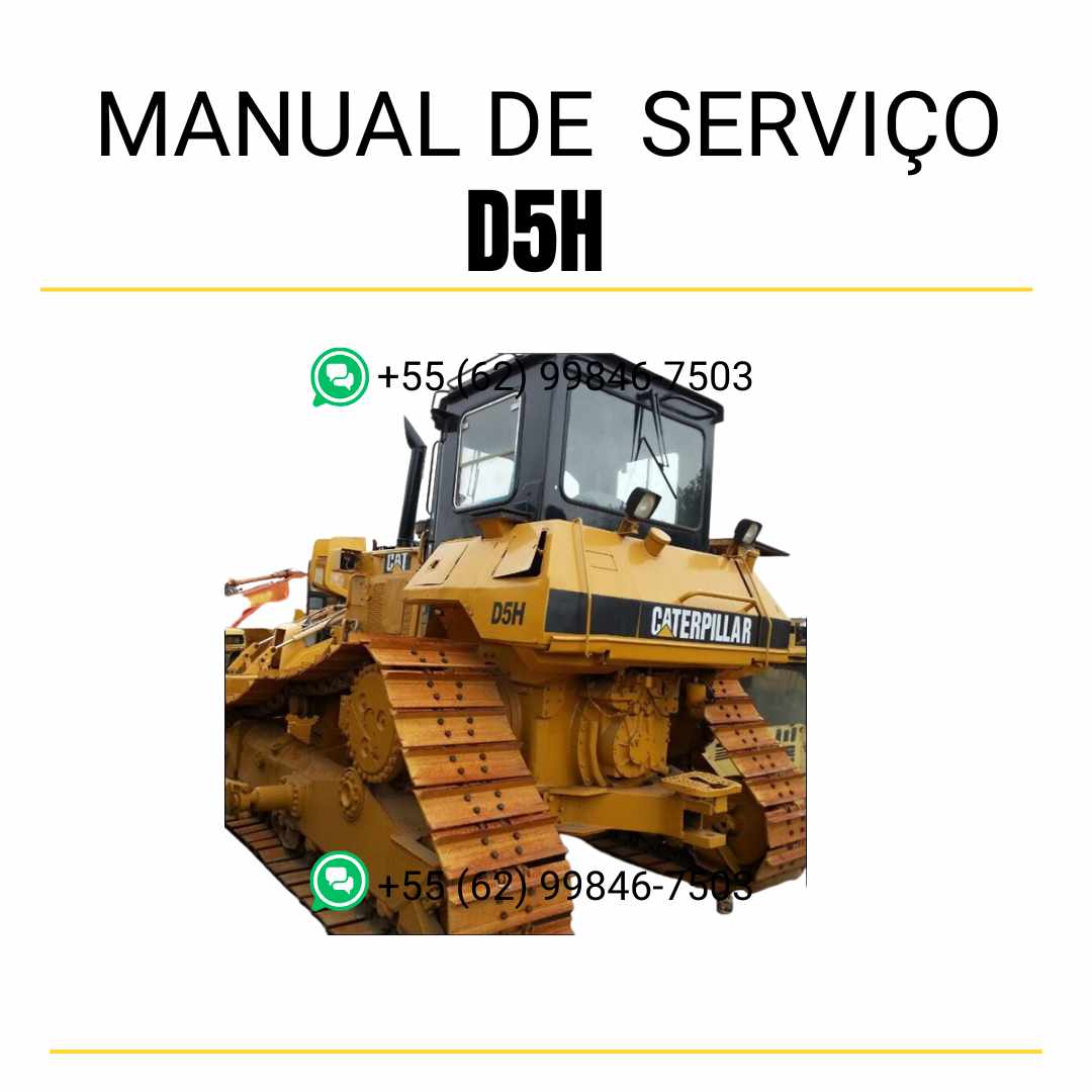 Manual de serviço Caterpillar D5H em inglês, PDF detalhado para trator de esteira com instruções técnicas e guia completo de manutenção