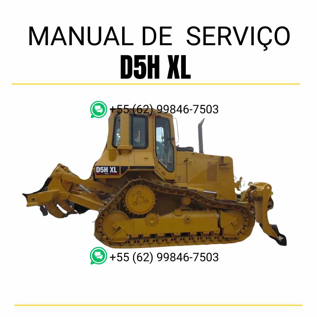 Manual de serviço Caterpillar D5H XL em inglês, PDF completo para trator de esteira com orientações técnicas e guia de manutenção detalhada