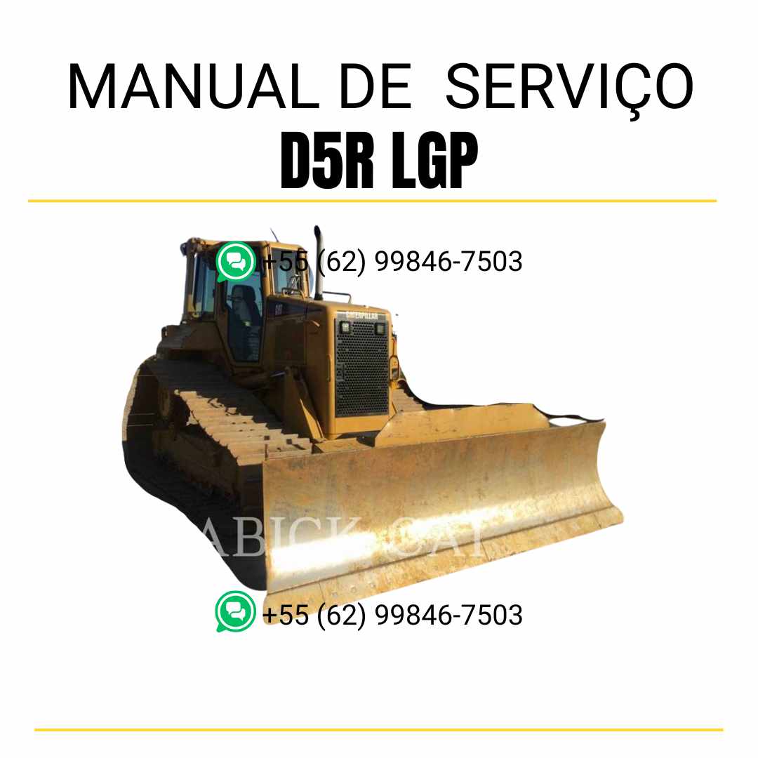 Manual de serviço Caterpillar D5R LGP em inglês, PDF completo para trator de esteira com instruções práticas de reparo e manutenção preventiva