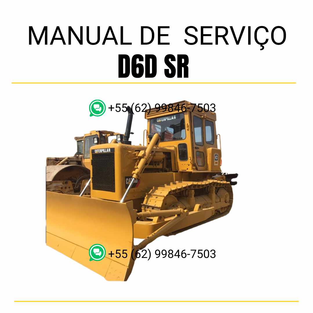Manual de serviço Caterpillar D6D SR em inglês, PDF detalhado para trator de esteira com guia prático de manutenção e reparos técnicos