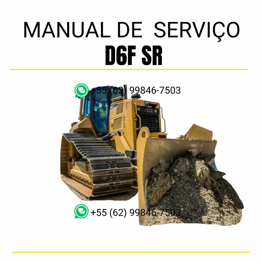 Manual de serviço Caterpillar D6F SR para trator de esteira em inglês, PDF completo com guia de manutenção detalhada