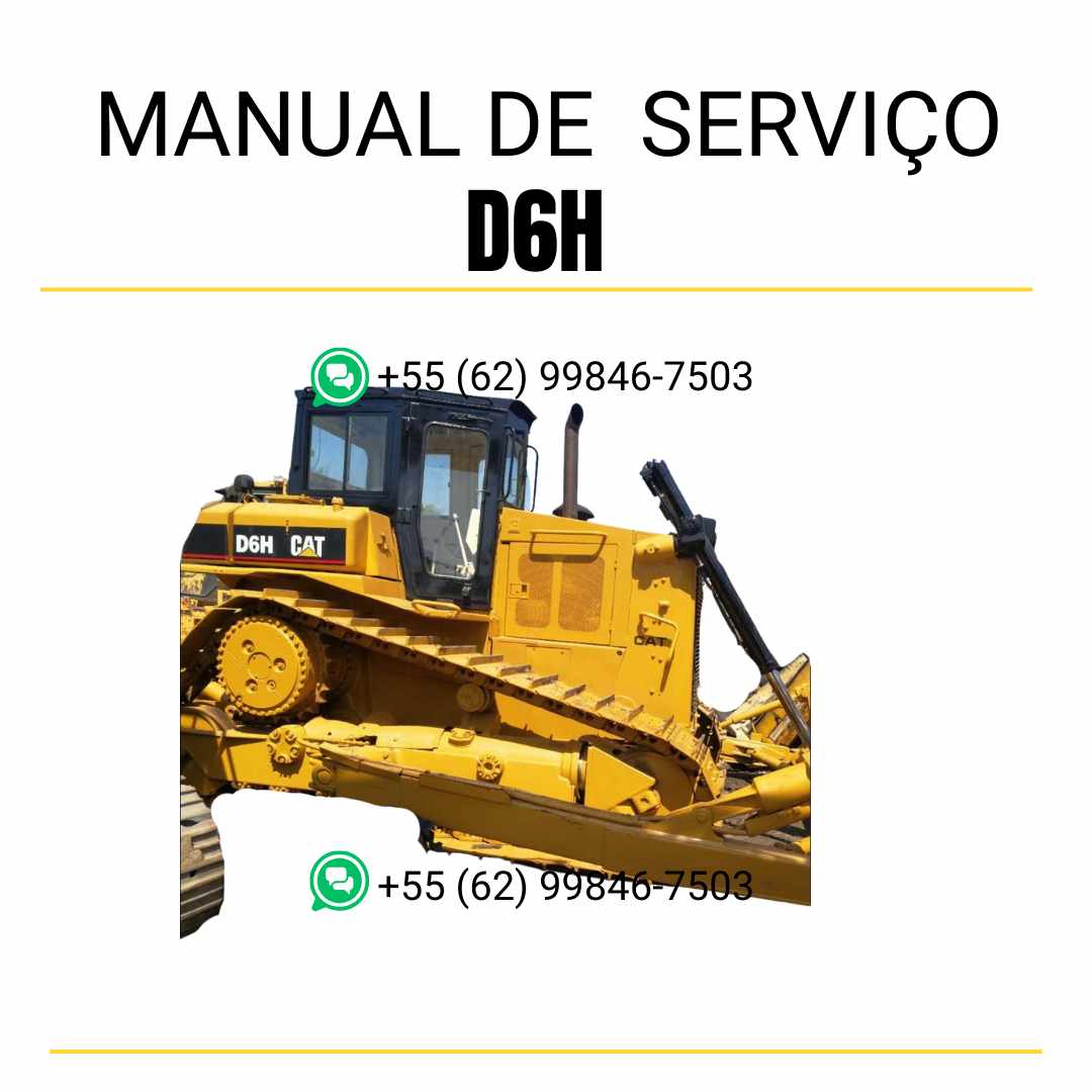 Manual de serviço Caterpillar D6H trator de esteira em inglês, guia completo de manutenção com instruções técnicas detalhadas em PDF