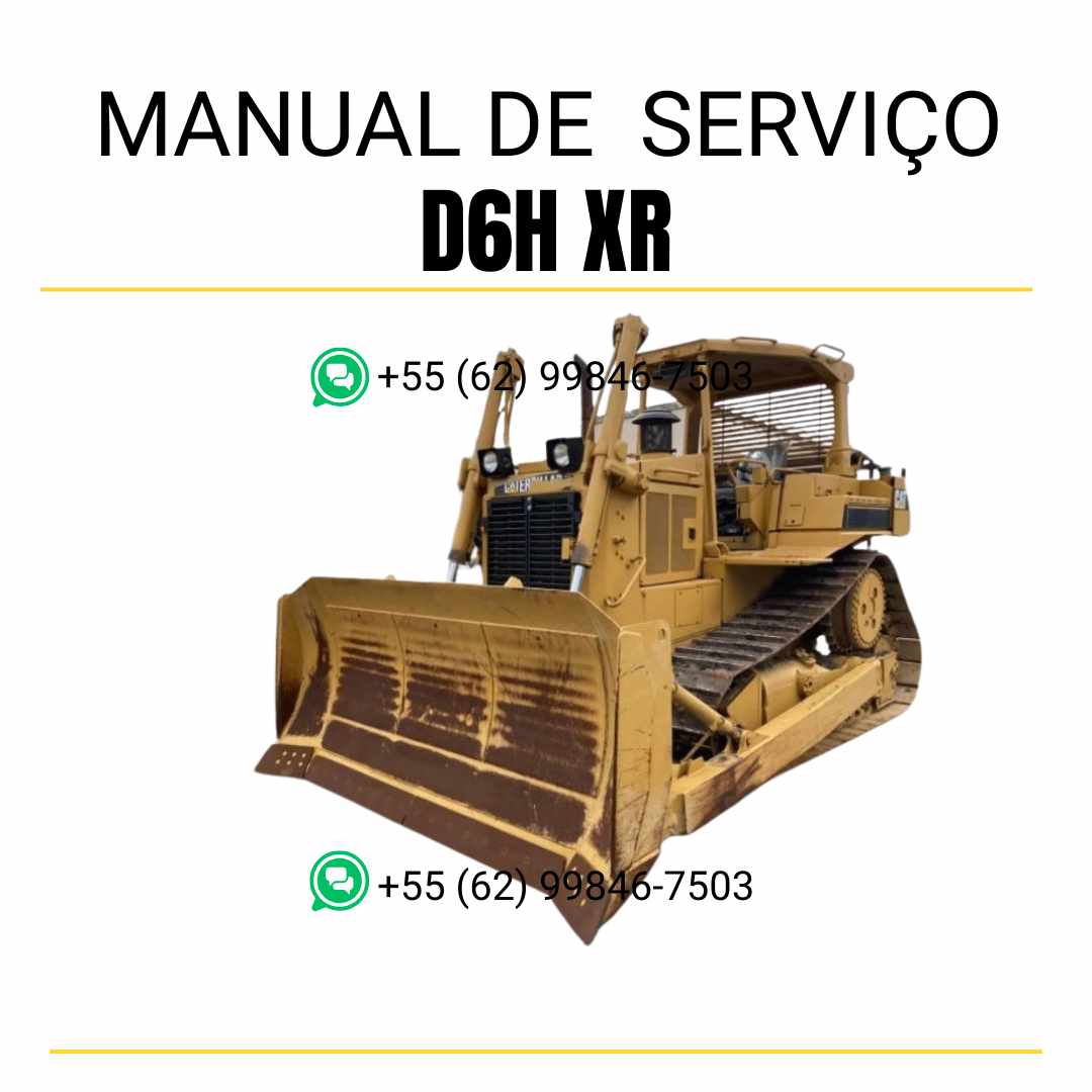 Manual de serviço Caterpillar D6H XR trator de esteira em inglês, guia técnico completo de manutenção e reparos detalhados em PDF