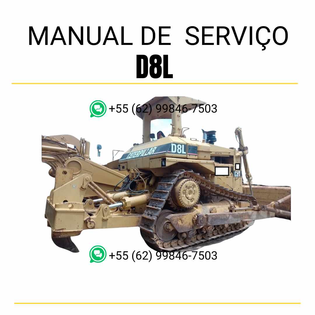 Manual de serviço Caterpillar D8L trator de esteira em inglês, guia técnico completo de manutenção e reparos detalhados em PDF