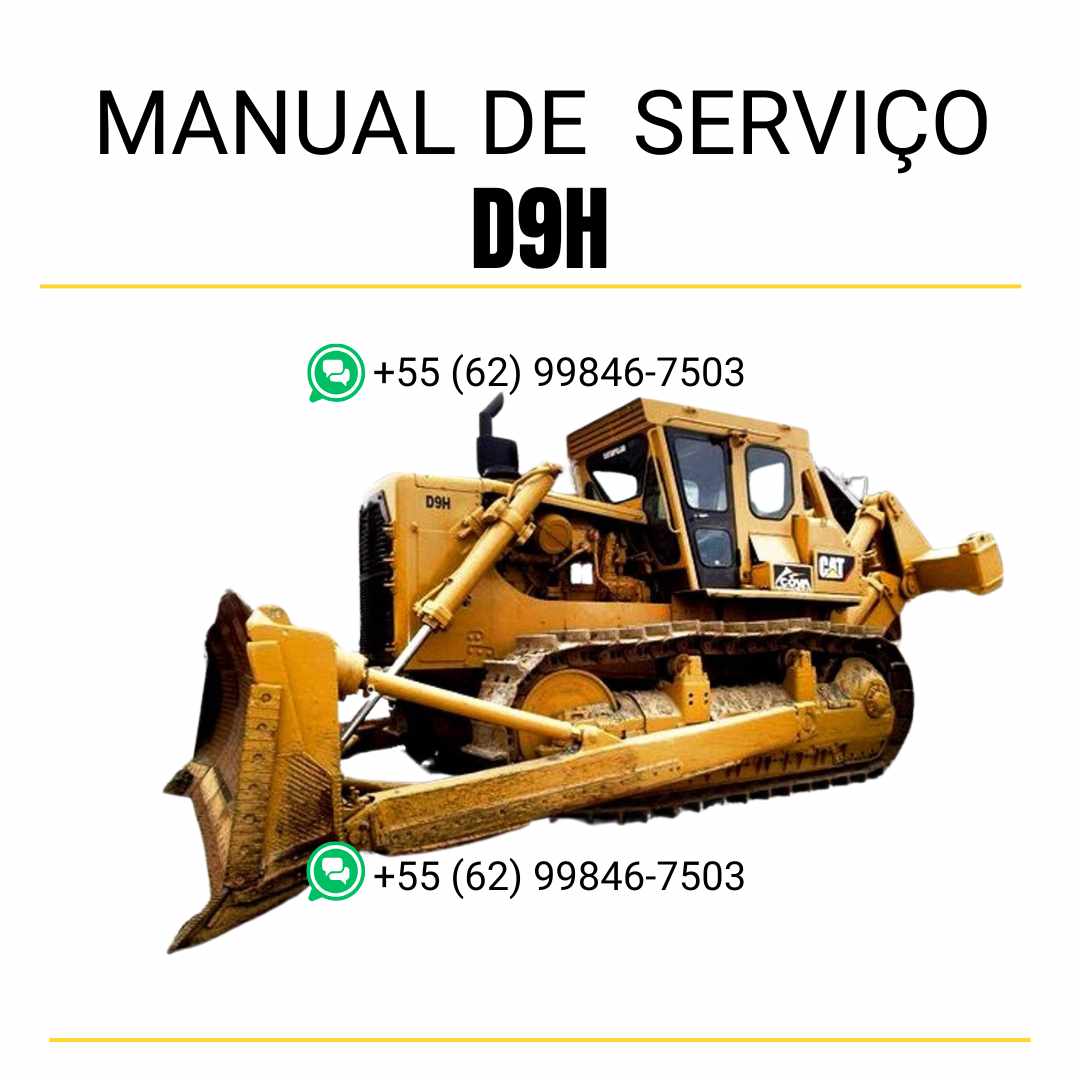 Manual de serviço Caterpillar D9H trator de esteira em inglês, guia completo de manutenção com instruções técnicas detalhadas em PDF