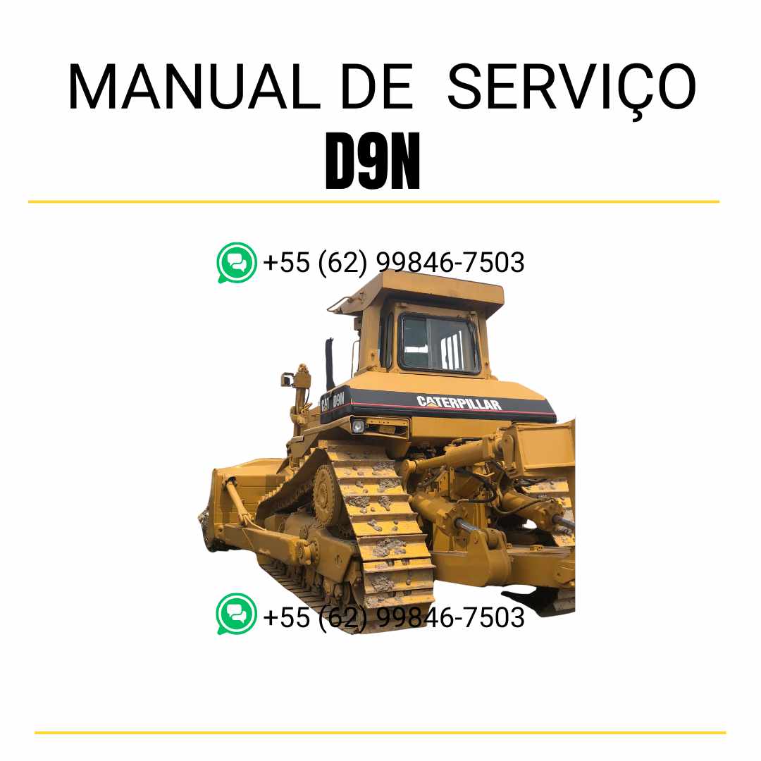 Manual de serviço Caterpillar D9N trator de esteira em inglês, guia completo de manutenção com instruções técnicas detalhadas em PDF