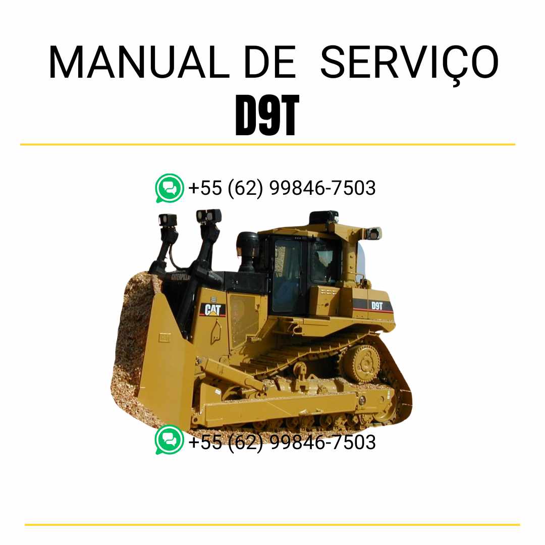 Manual de serviço Caterpillar D9T trator de esteira em inglês, guia completo de manutenção com instruções técnicas detalhadas em PDF