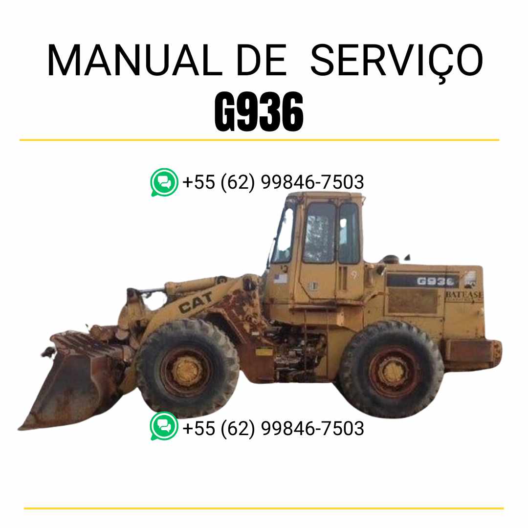 Manual de serviço Caterpillar G936 em PDF para carregadeira de rodas, com instruções de manutenção e ilustrações técnicas completas