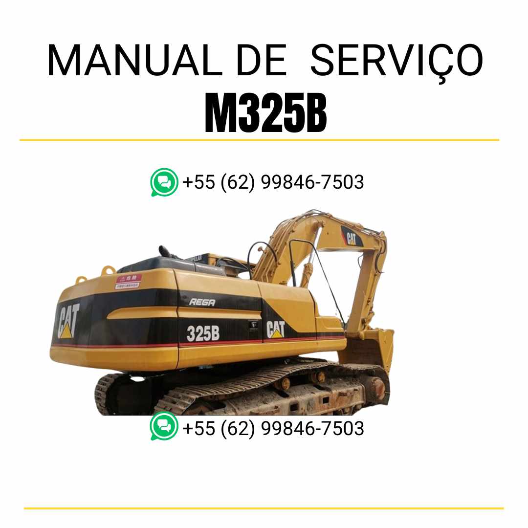 Manual de serviço Caterpillar M325B escavadeira de rodas em PDF, versão em inglês com diagramas técnicos e guia completo de manutenção