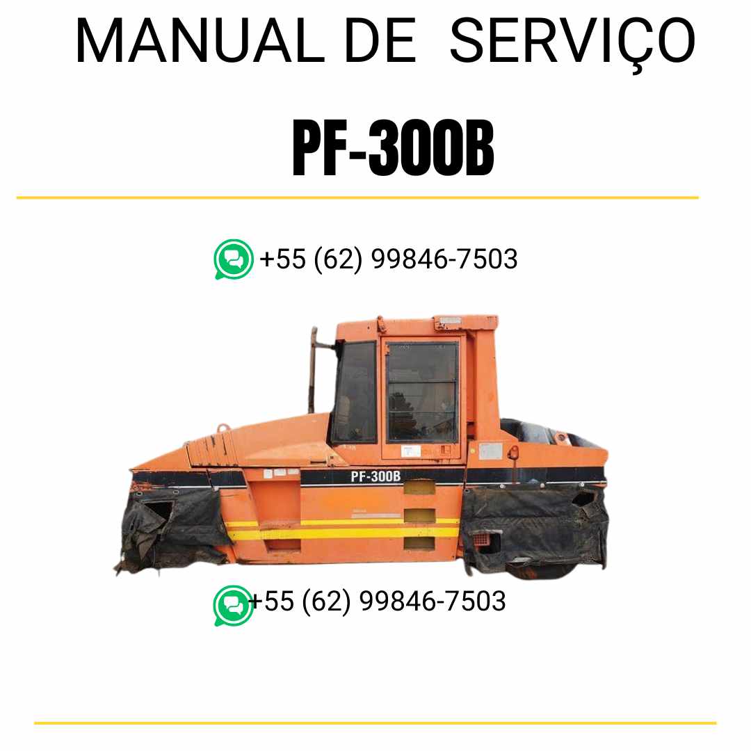 Manual de serviço Caterpillar PF-300B em inglês para rolo compactador pneumático, PDF técnico completo com instruções detalhadas de manutenção e reparo