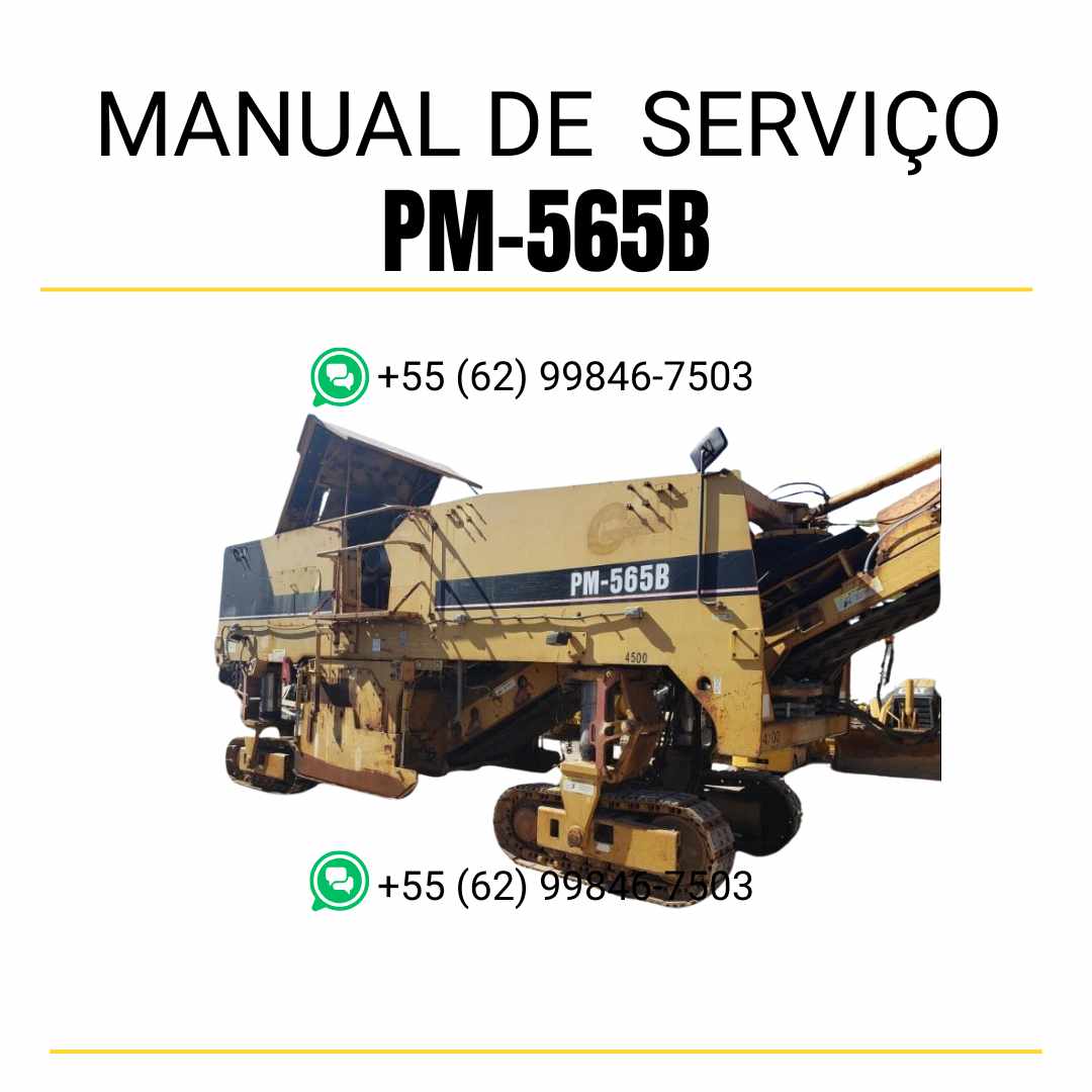 Manual de serviço Caterpillar PM-565B fresadora para asfalto em inglês em PDF com instruções completas de manutenção e operação