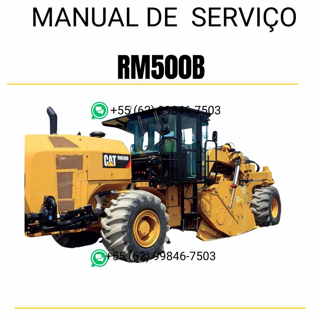 Manual de serviço Caterpillar RM500B em inglês para recuperadora de estradas, PDF técnico completo com instruções detalhadas de manutenção e reparo