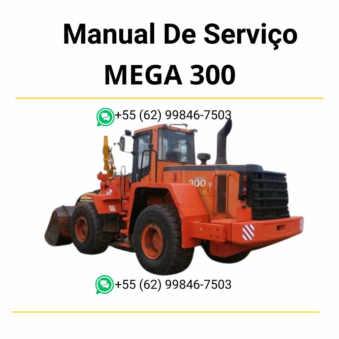 Manual de serviço em PDF da pá carregadeira Doosan Mega 300 com instruções técnicas detalhadas para reparo, manutenção e ajustes completos