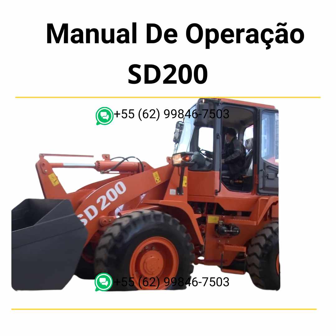 Manual de serviço em PDF da pá carregadeira Doosan SD200 com instruções técnicas detalhadas para manutenção, reparo e procedimentos completos