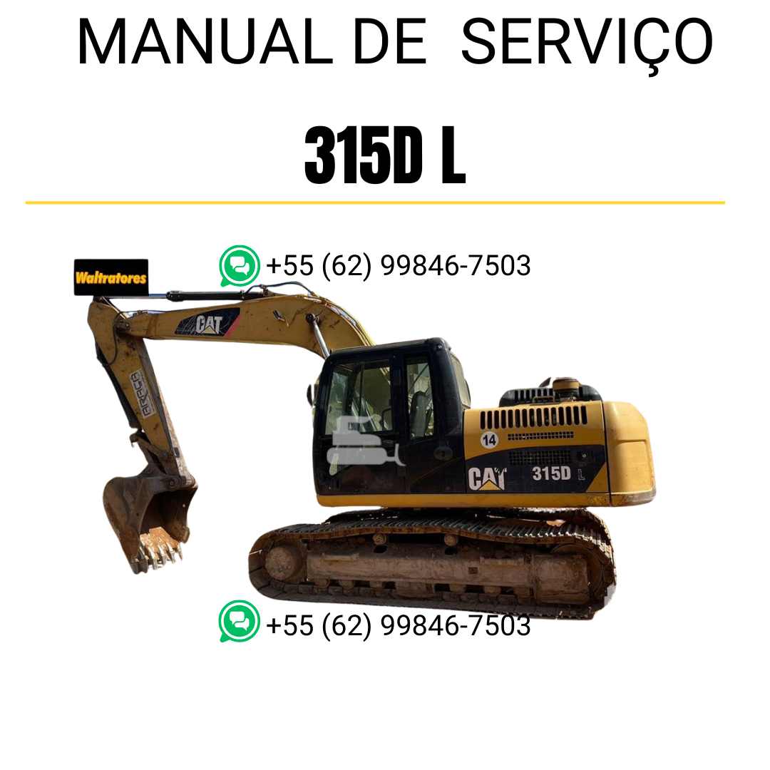 Manual de serviço em PDF da escavadeira hidráulica Caterpillar 315D L, com procedimentos técnicos completos para manutenção e reparos