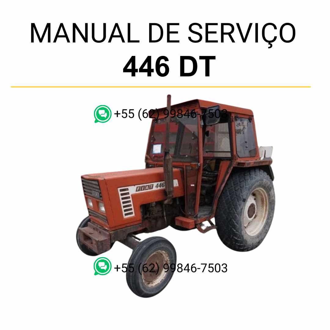 Manual de serviço Fiat 446 e 446 DT em PDF com instruções técnicas detalhadas para manutenção e reparos completos do trator