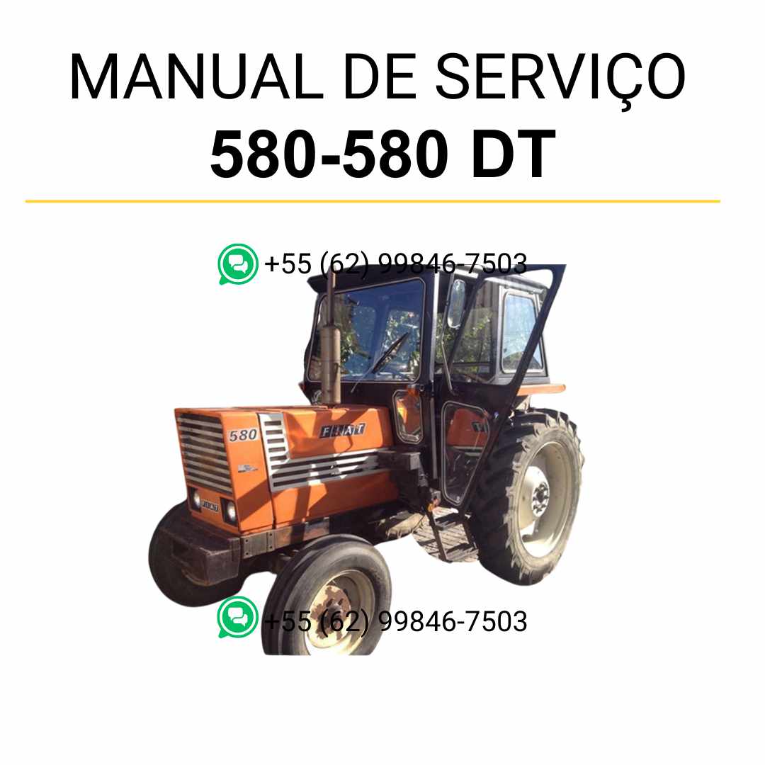 Manual de serviço Fiat tratores 580, 580DT, 680 e 680DT em PDF, guia técnico ilustrado com instruções completas para reparo e manutenção