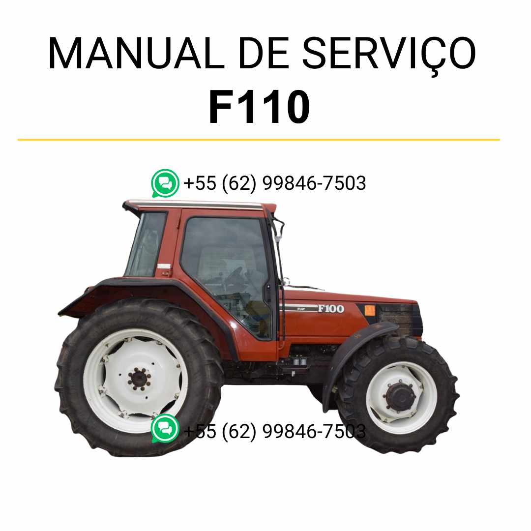 Manual de serviço Fiat F100, F110 e F120 para tratores em PDF com guia completo de manutenção, reparos técnicos e instruções detalhadas