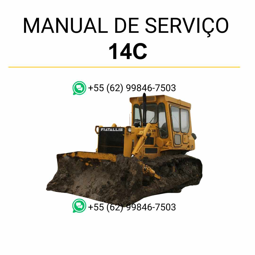 Manual de serviço Fiatallis 14C Dozer em PDF com guia técnico completo para manutenção, reparos e ajustes de componentes