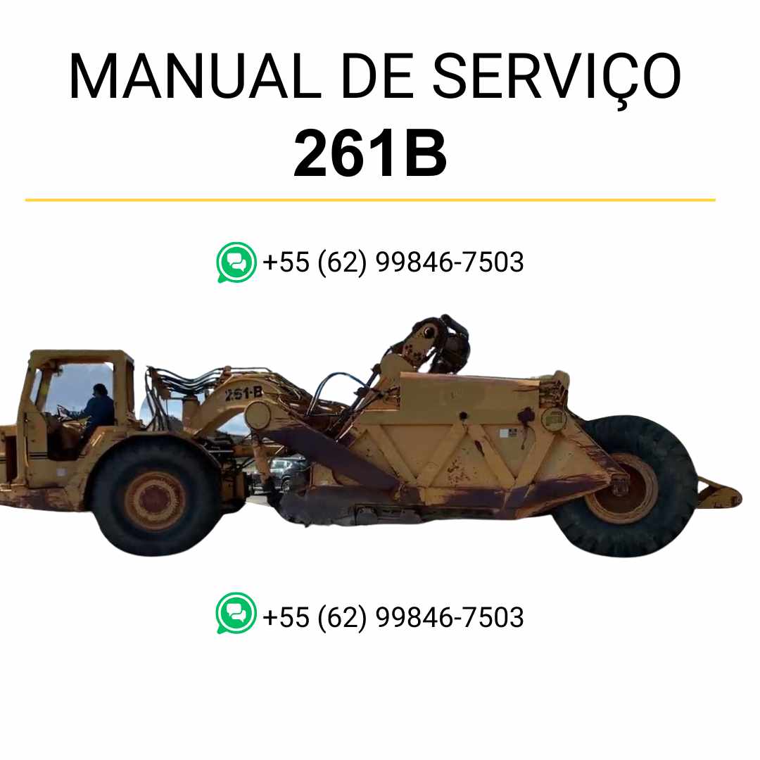Manual de serviço Fiatallis 261B em PDF para tractor scraper, guia completo com instruções técnicas detalhadas de manutenção e reparos