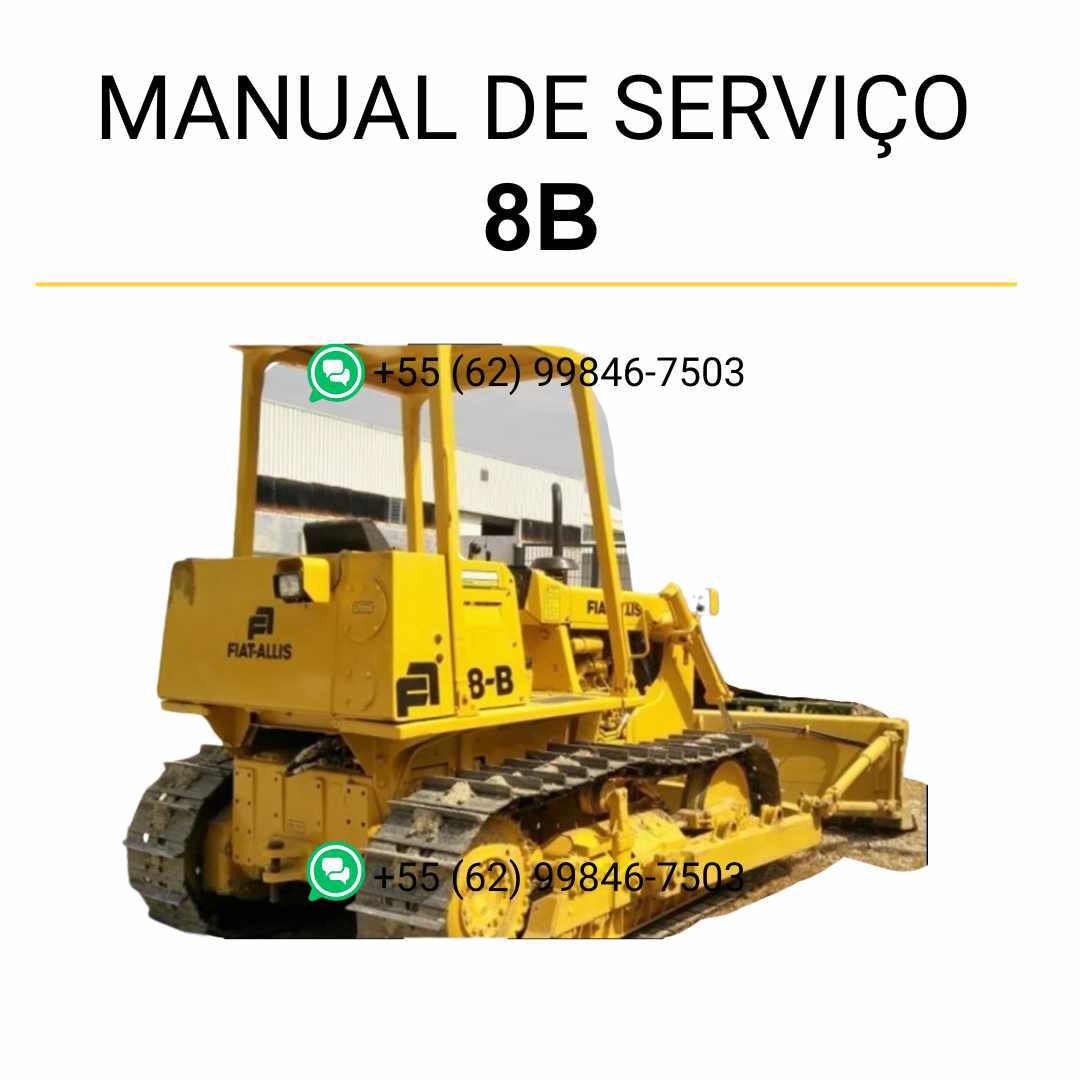 Manual de serviço Fiatallis 8B em PDF para trator de esteira, guia oficial de manutenção com instruções técnicas e reparos detalhados