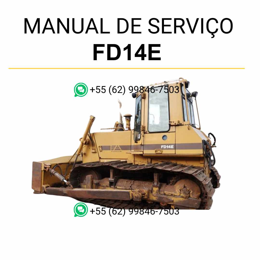 Manual de serviço Fiatallis FD14E para trator de esteira em PDF com instruções completas de manutenção, reparos e guia técnico detalhado