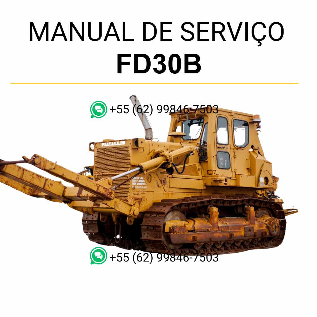 Manual de serviço Fiatallis FD30B em PDF para trator de esteira, guia técnico completo com instruções detalhadas de manutenção e reparos