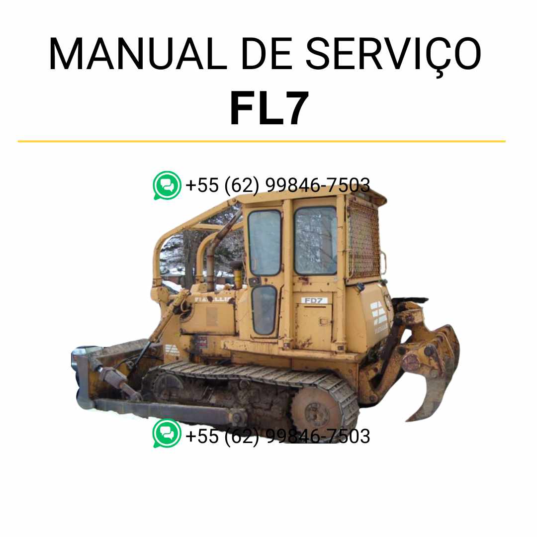 Manual de serviço Fiatallis FD7 e FL7 em PDF para crawler, guia técnico detalhado com instruções de manutenção e reparos completos