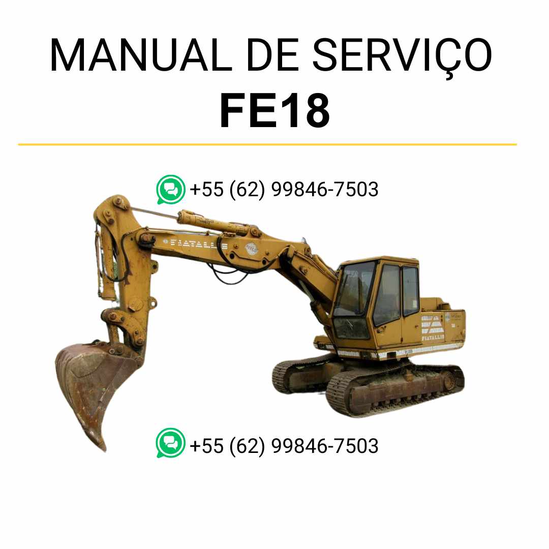 Manual de serviço Fiatallis FE18, FE20 e FE28 para escavadeiras em PDF com instruções técnicas detalhadas e guia completo de manutenção
