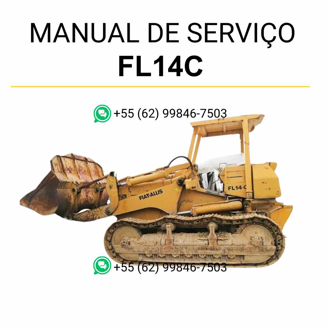 Manual de serviço Fiatallis FL14C para trator de esteira em PDF com instruções detalhadas de reparos, ajustes técnicos e manutenção completa