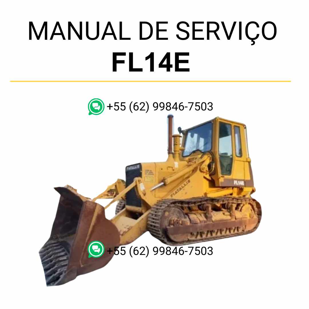 Manual de serviço Fiatallis FL14E para trator de esteira em PDF com guia completo de manutenção, reparos técnicos e instruções detalhadas