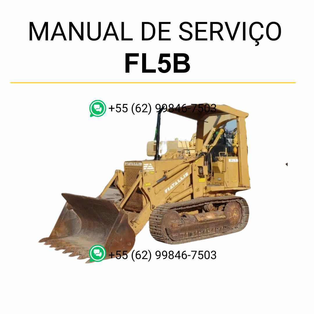 Manual de serviço Fiatallis FL5, FL5B e FD5 em PDF para trator de esteira, mais de 400 páginas com guia técnico completo de manutenção
