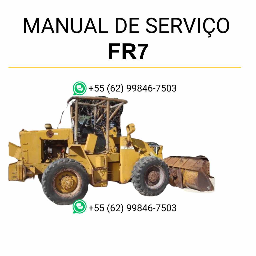 Manual de serviço Fiatallis FR7 em PDF para carregadeira, guia completo de manutenção com instruções técnicas e procedimentos detalhados