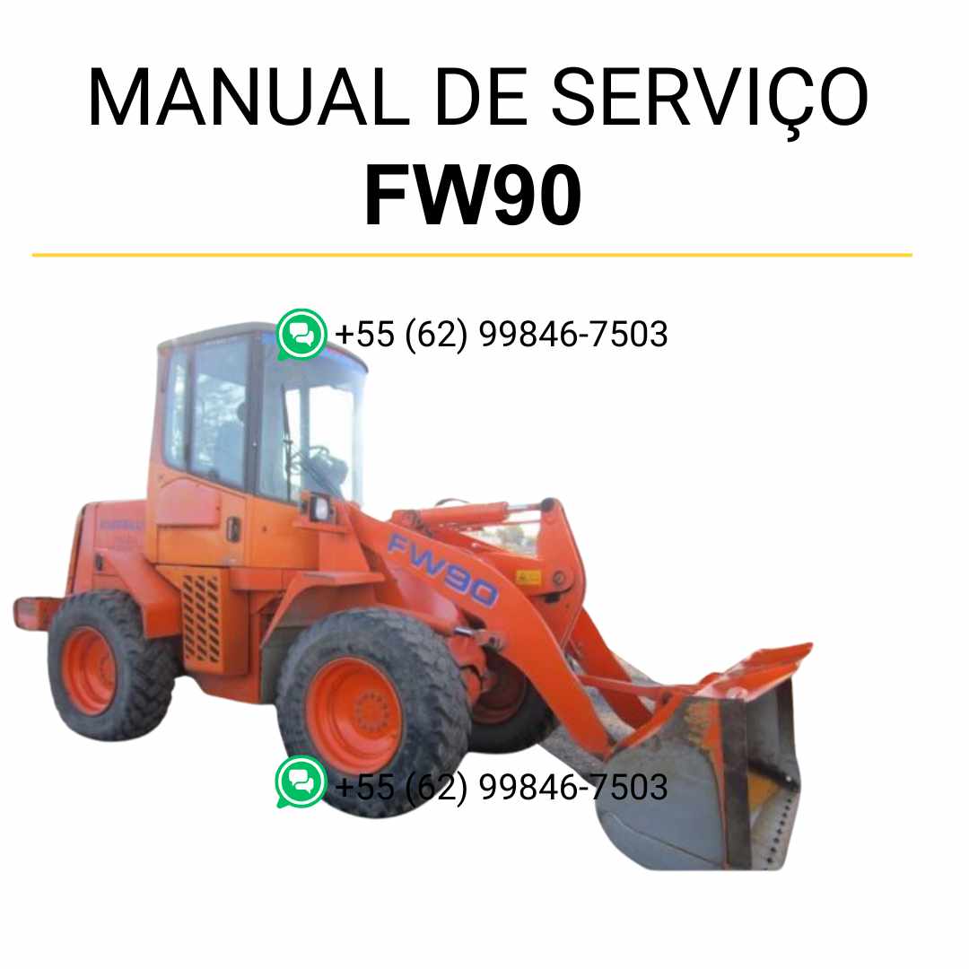 Manual de serviço Fiatallis FW90 para carregadeira em PDF com guia completo de manutenção, instruções técnicas e reparos detalhados