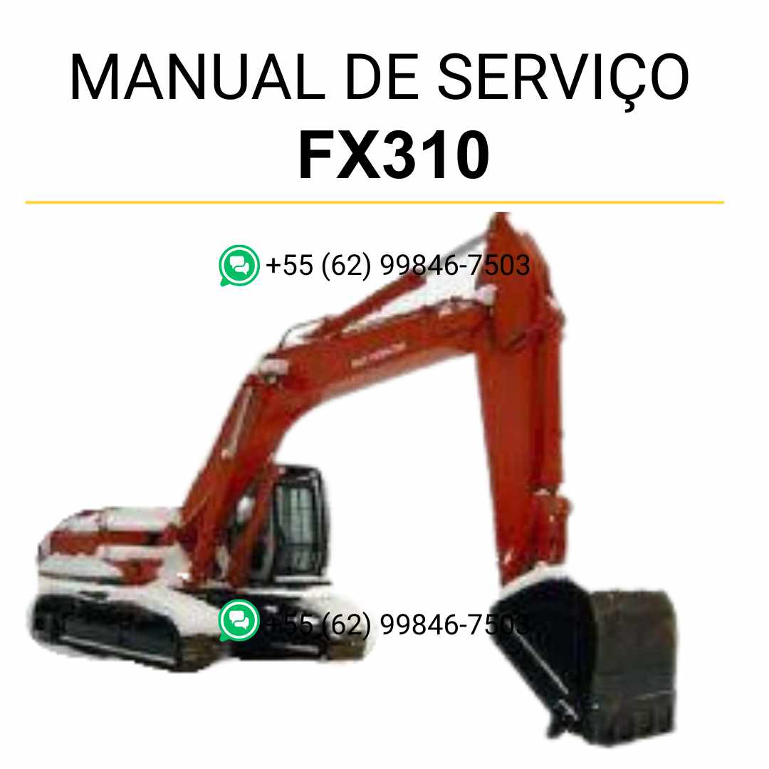 Manual de serviço Fiatallis FX310 escavadeira em PDF, guia completo com instruções técnicas ilustradas para manutenção e reparos