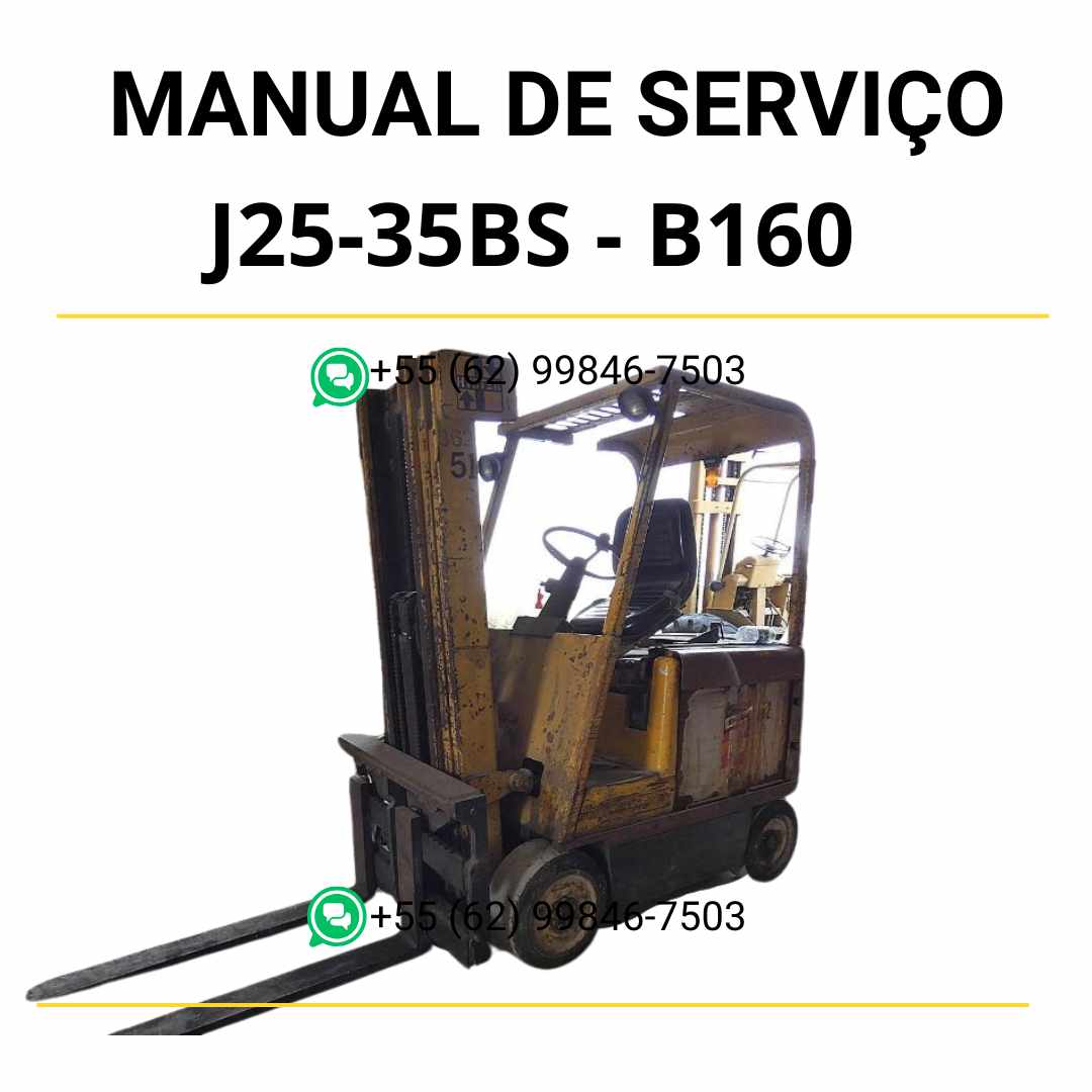Manual de serviço Hyster J25-35BS em PDF — guia técnico detalhado com instruções completas de manutenção e reparo da empilhadeira elétrica.